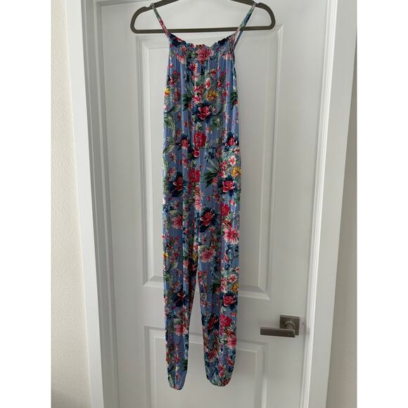 Posh Peanut Floral Jumpsuit Bamboo Size 10 EUC - Picture 1 of 4